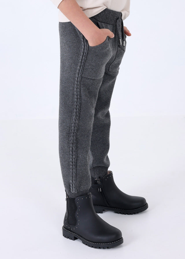 Pantalón jogger tricot niña