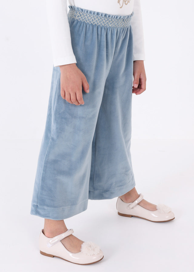 Pantalón cropped terciopelo niña