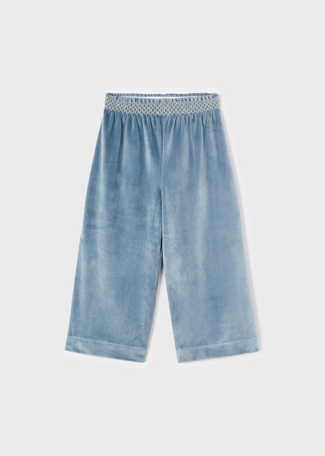 Pantalón cropped terciopelo niña