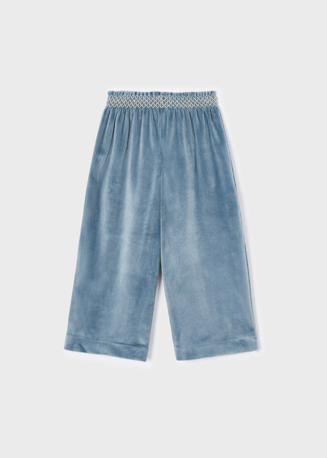 Pantalón cropped terciopelo niña