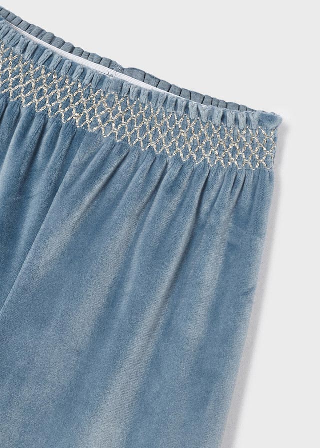 Pantalón cropped terciopelo niña