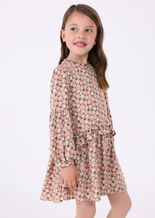 Vestido estampado holán niña