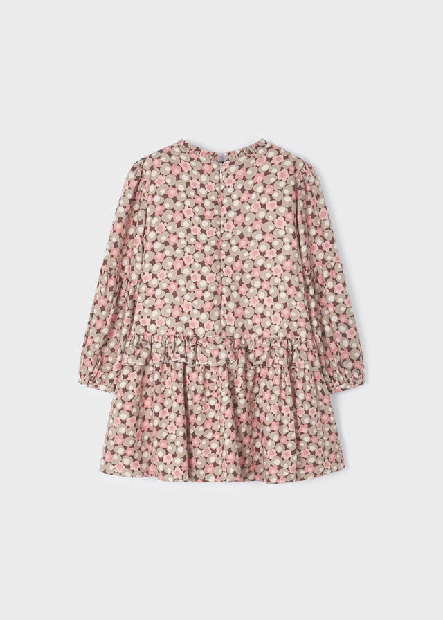Vestido estampado holán niña