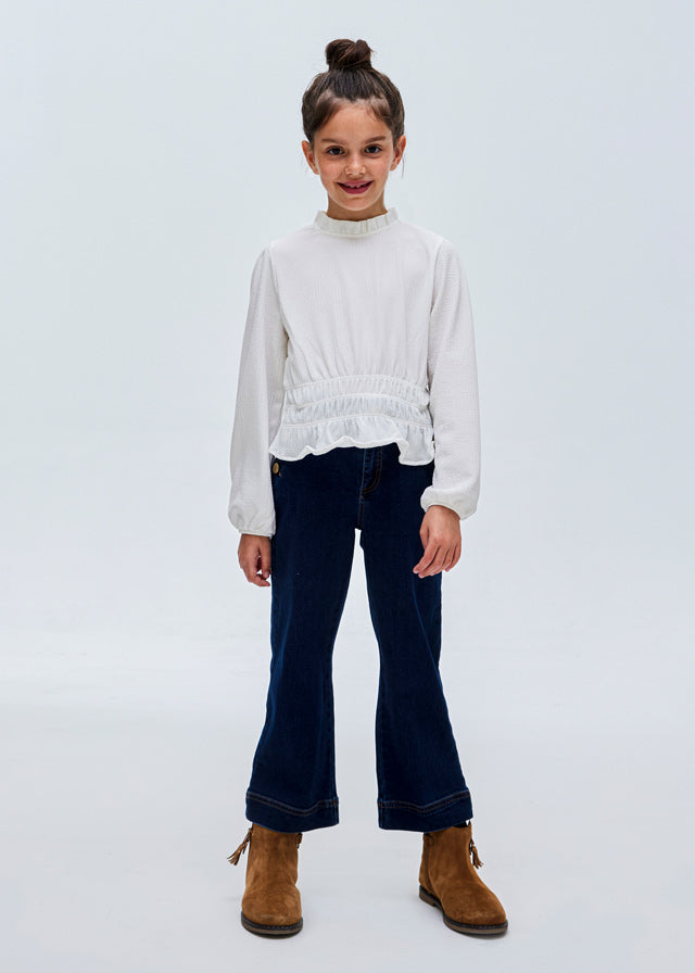 Blusa fruncidos chica