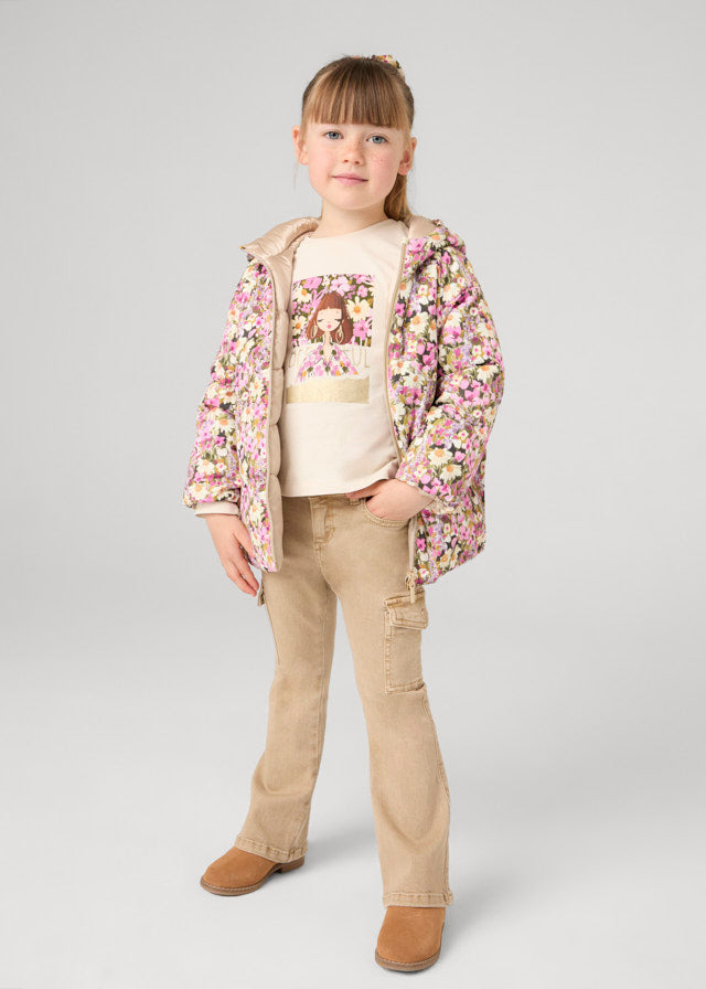 Pantalón cargo acampanado niña
