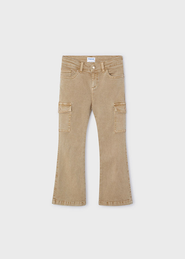 Pantalón cargo acampanado niña