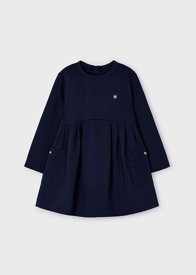 Vestido combinado punto roma niña