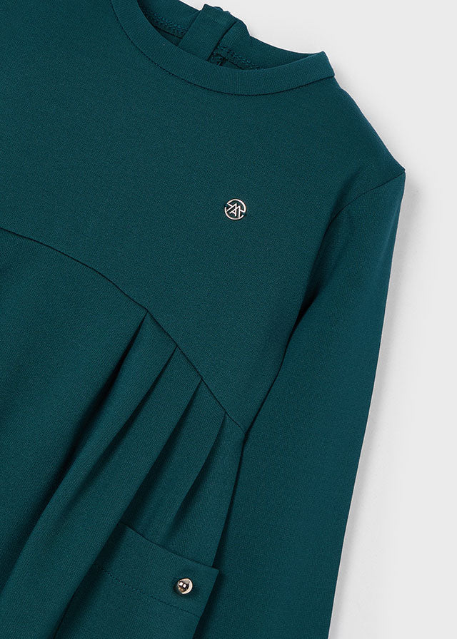 Vestido combinado punto roma niña