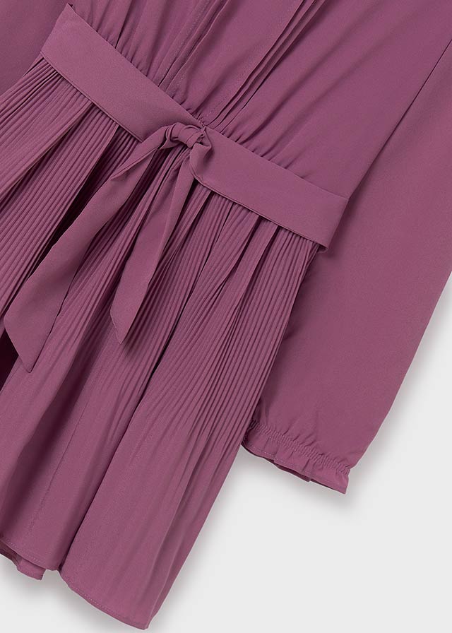 Vestido plisado crepe chica