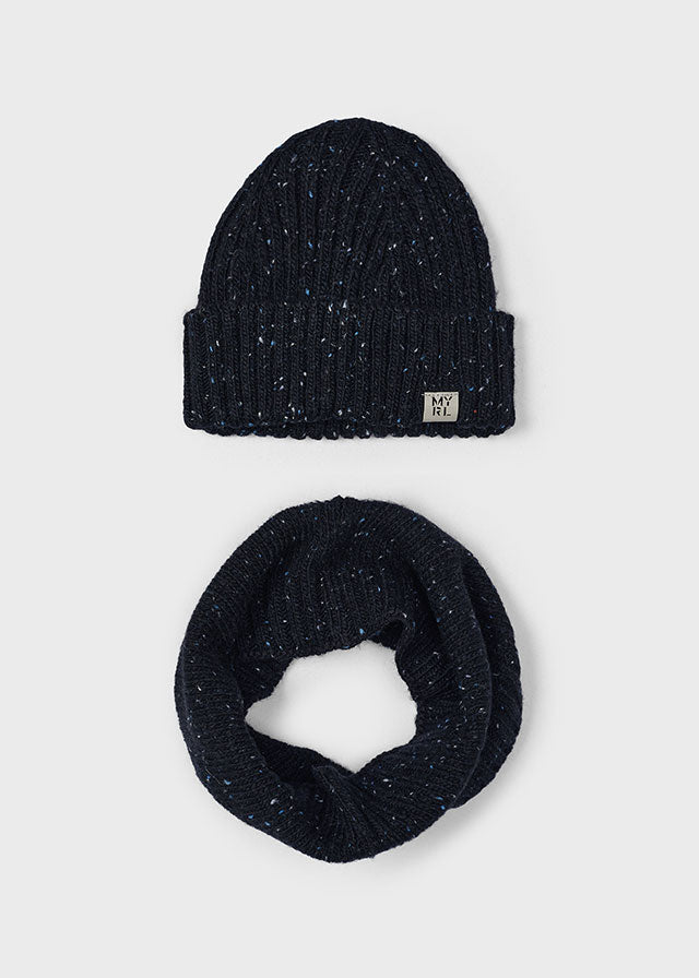 Conjunto gorro y cuello niño