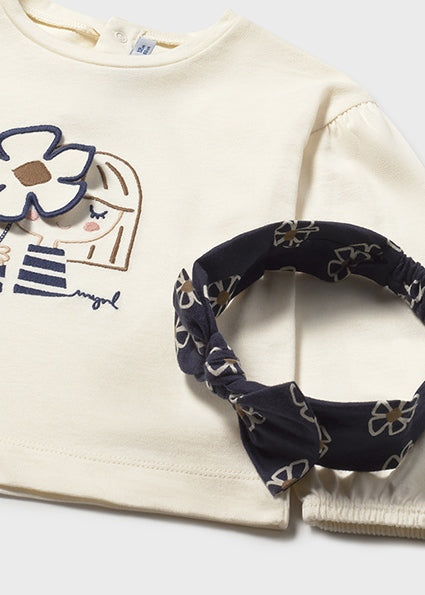 Playera con diadema bebé