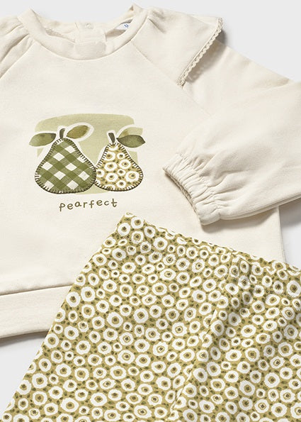 Conjunto legging estampado y sudadera bebé