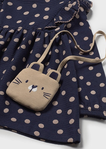 Vestido estampado con bolsa bebé