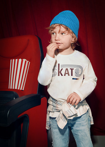Playera letras skate niño