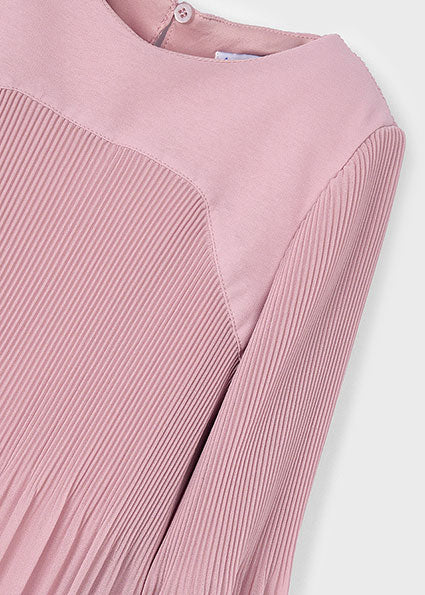 Vestido gasa plisada niña