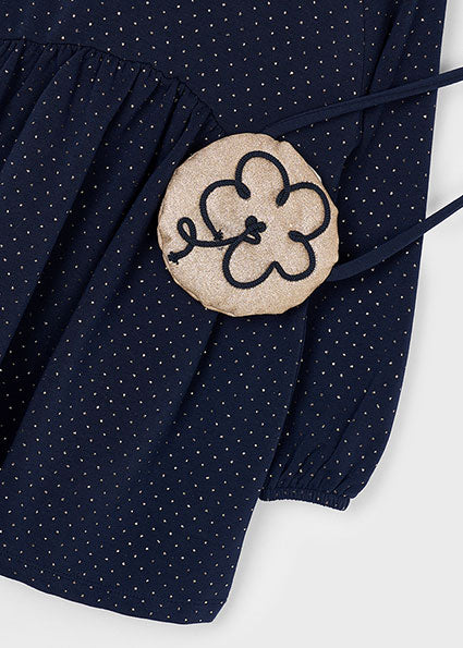 Vestido felpa con bolsa niña