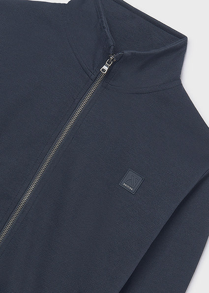 Sudadera cremallera punto roma chico