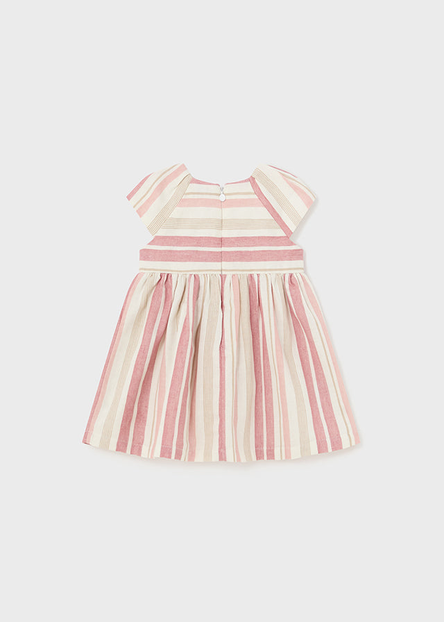 Vestido rayas lino bebé
