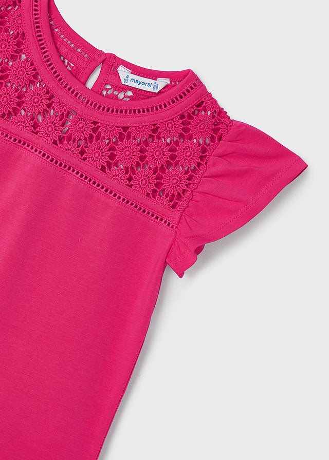 Playera guipur Better Cotton niña