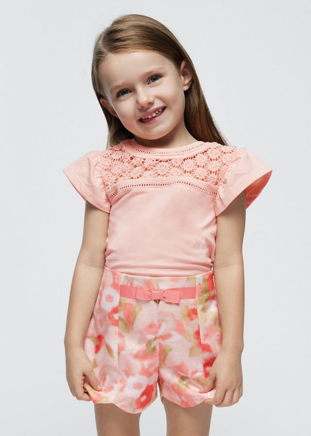 Short ondas estampado niña