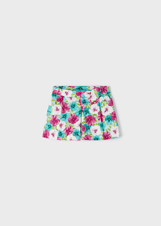 Short satén estampado niña