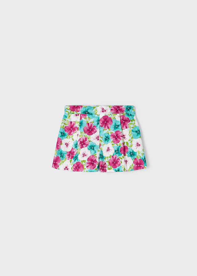 Short satén estampado niña