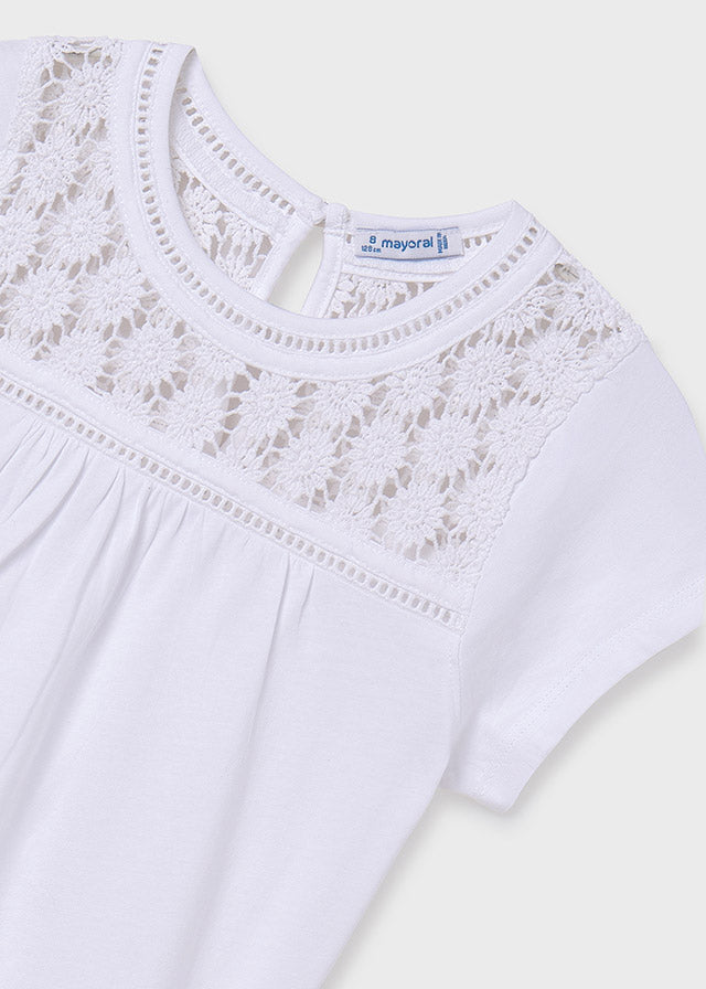 Playera guipur Better Cotton chica
