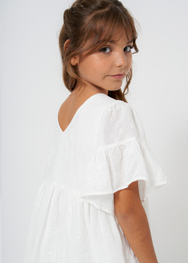 Vestido estampado relieve chica