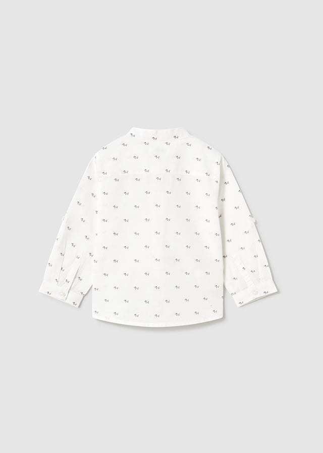 Camisa manga larga cuello mao bebé