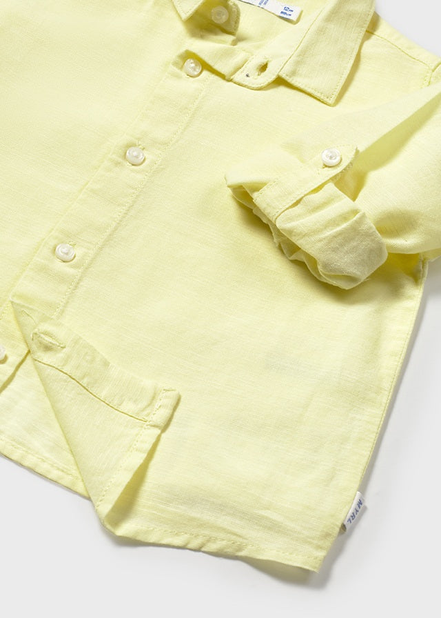 Camisa manga larga con lino bebé