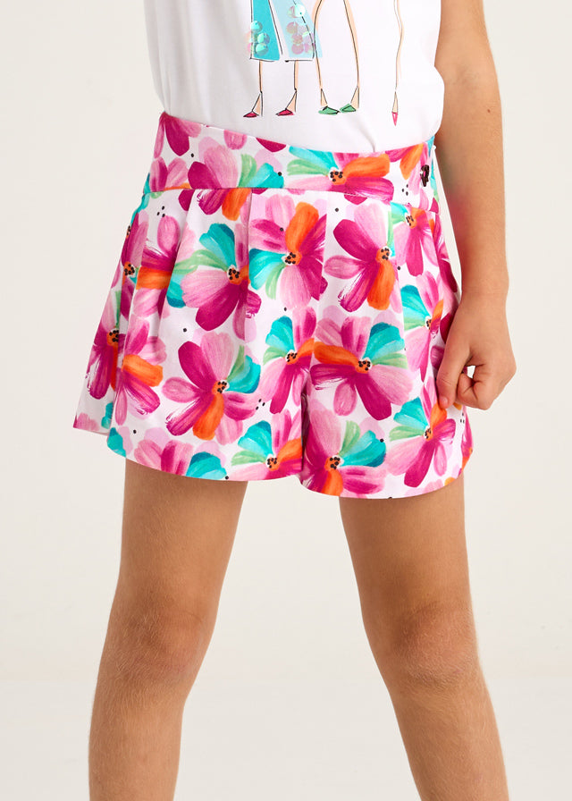 Falda pantalón estampada niña
