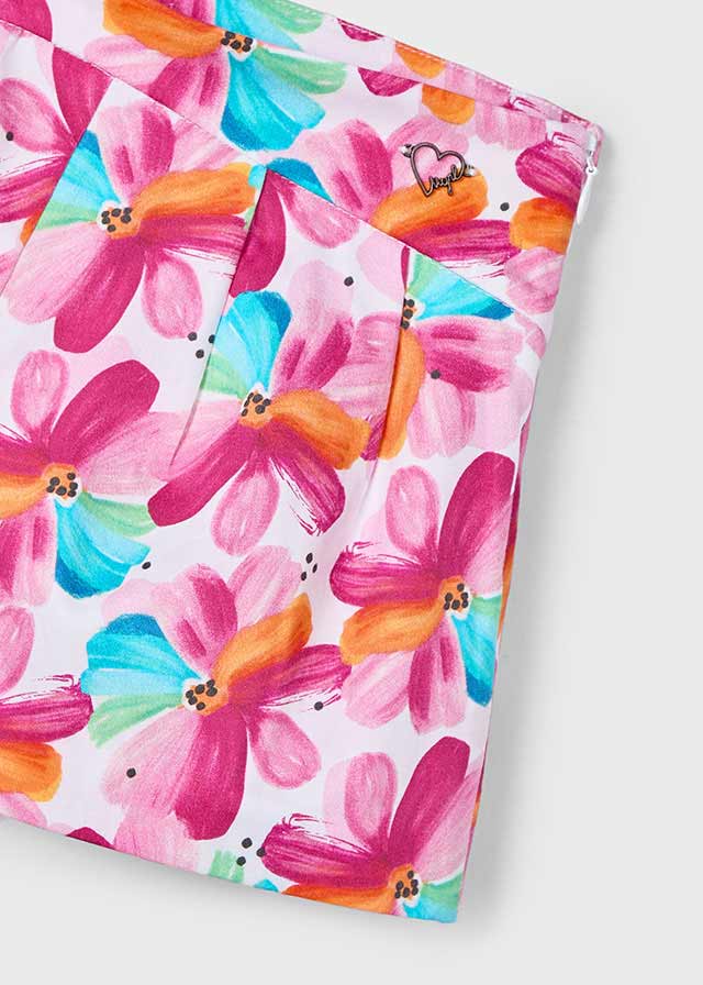 Falda pantalón estampada niña