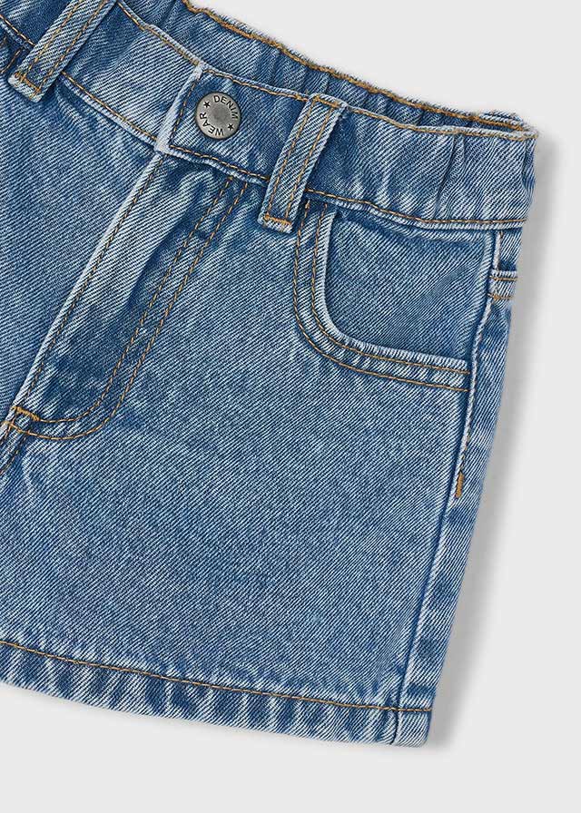 Short de mezclilla básico niña