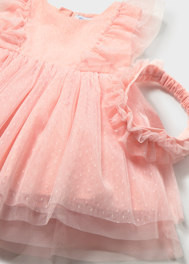 Vestido tul con diadema bebé