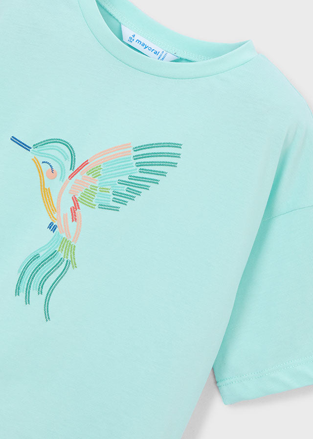 Playera hombro caído niña