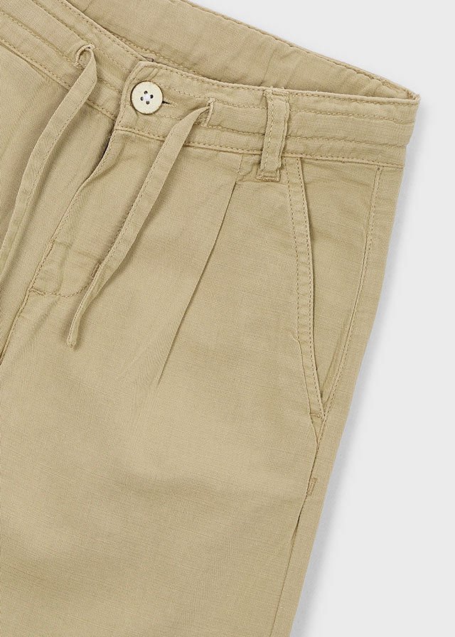 Pantalón chino relaxed con lino niño