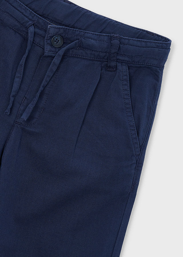 Pantalón chino relaxed con lino niño