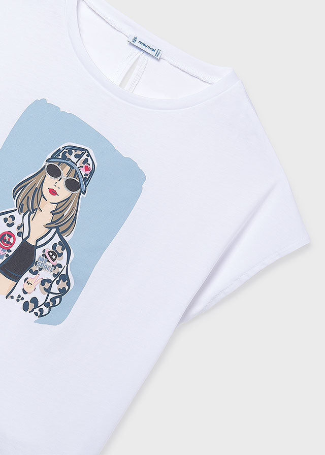 Playera gráfica chica