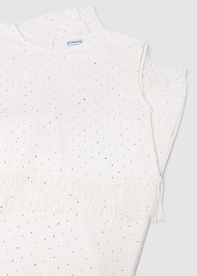 Conjunto pantalón largo strass y top chica