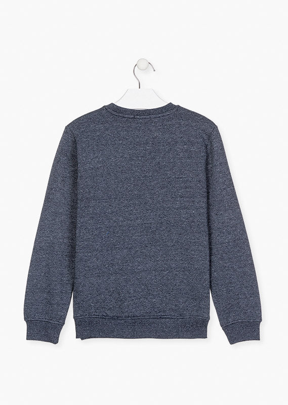 Sudadera con gravado delantero chico