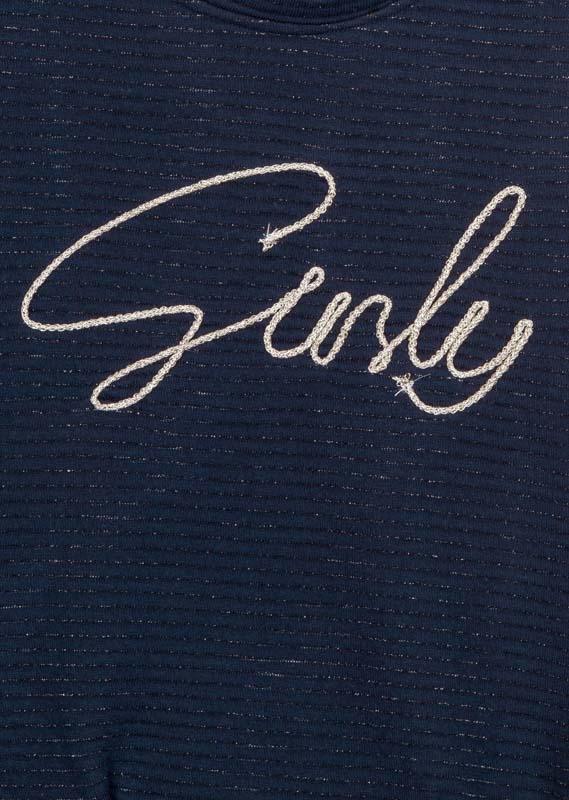 Sudadera acolchada con hilo plateado chica 024-6022