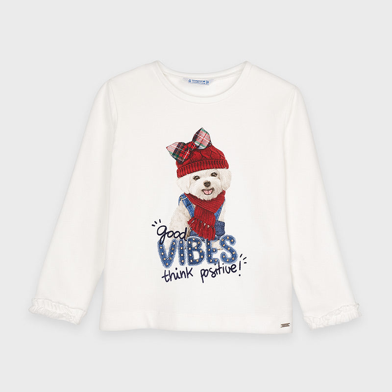 playera manga larga perro 4064