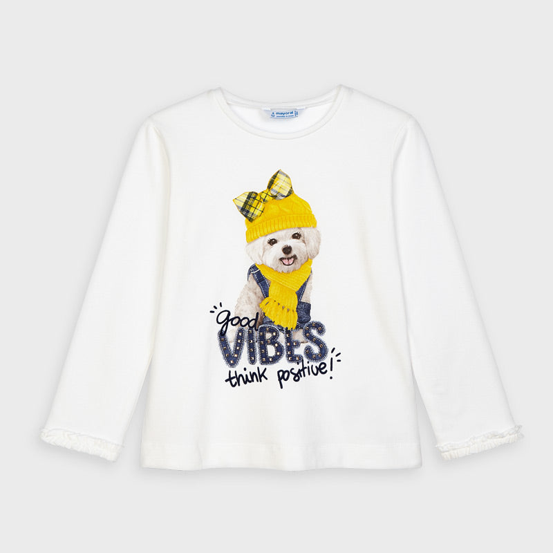 playera manga larga perro 4064
