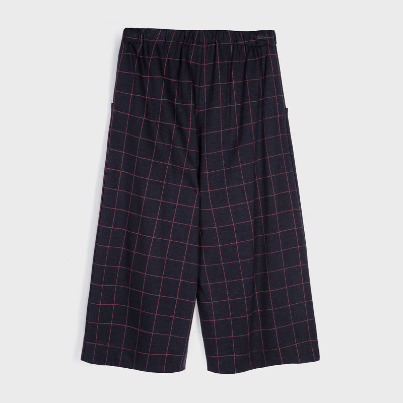 Pantalón culotte cuadros chica 7544