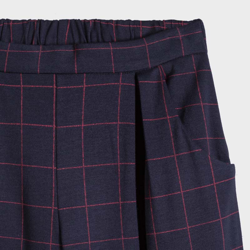 Pantalón culotte cuadros chica 7544