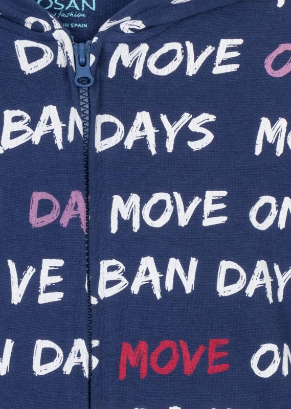 Sudadera de punto con textos estampados.