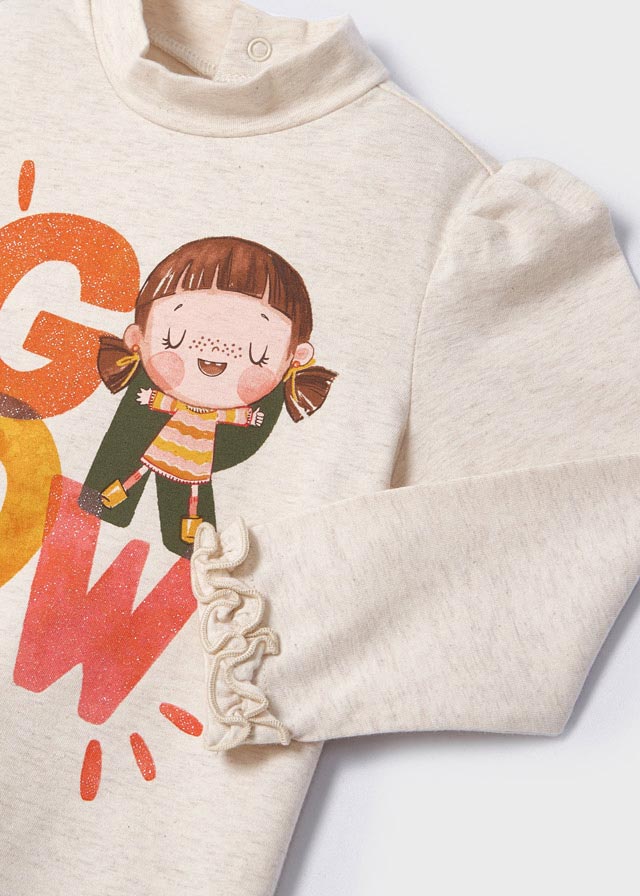 Blusa de cuello alto con estampado para bebé ECOFRIENDS