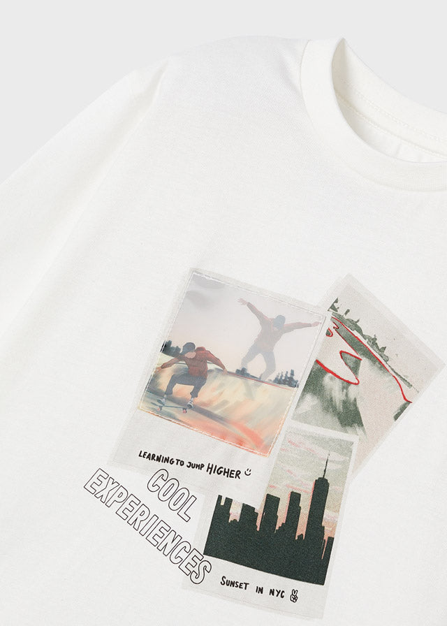 Playera manga larga con motivo interactivo para niño