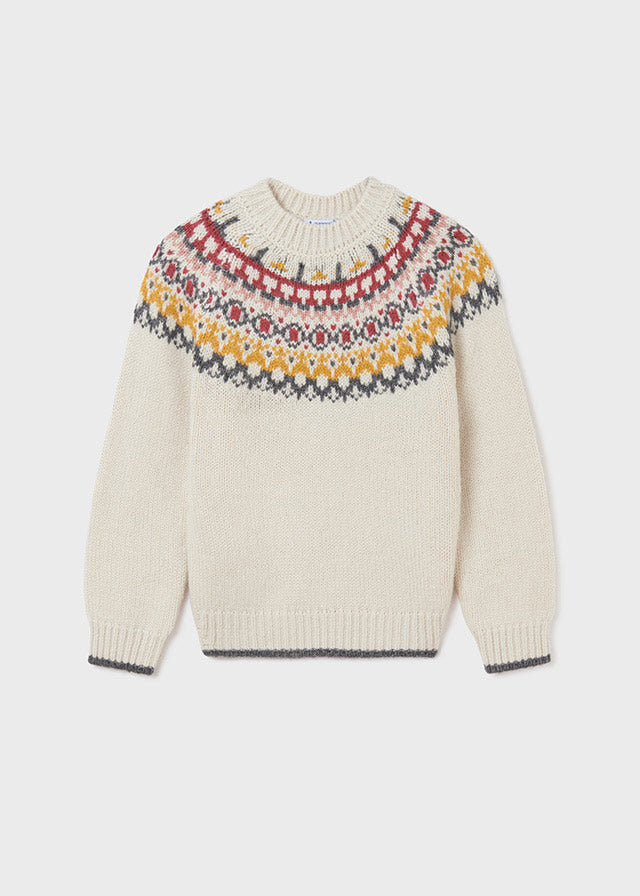 Suéter con jacquard para chica
