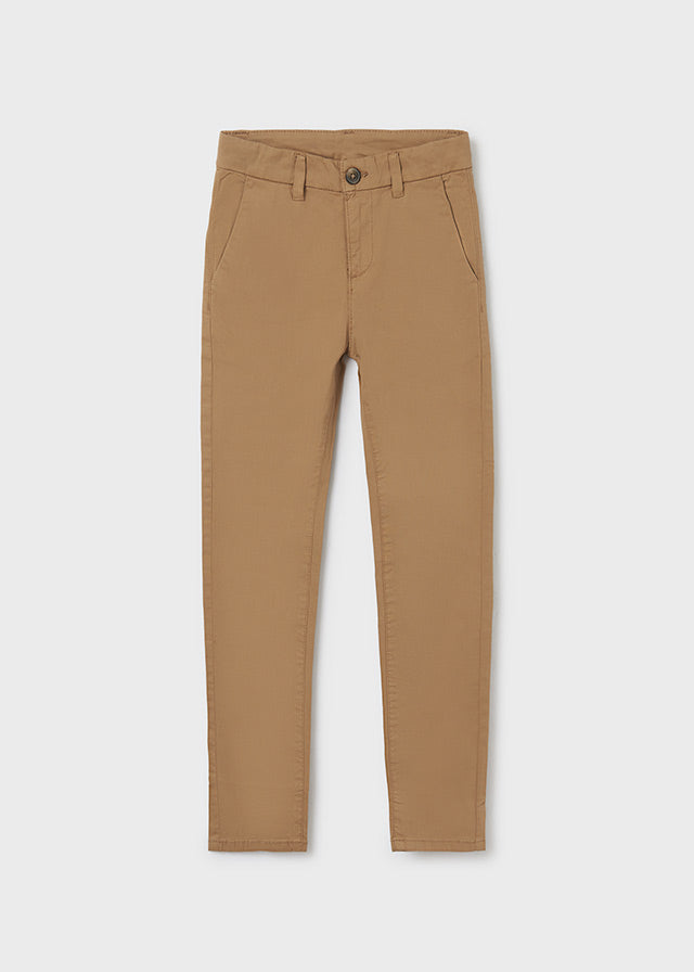 Pantalón chino slim de algodón sostenible para chico